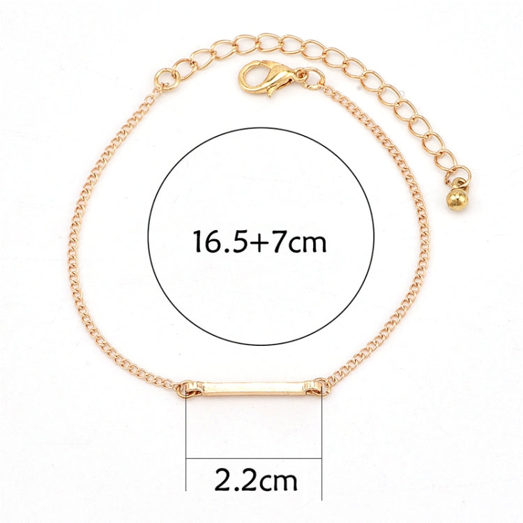 Punk Einfach Doppelter Knoten Schlaufe Metallkette Armband Boho Retro Schmuck