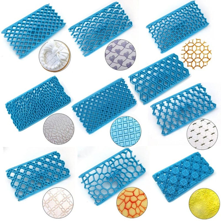 2 Stück Kuchen Fondant Werkzeug Herzförmige Diamant Textur Karomuster Überführung Quyi Siegel Druckform