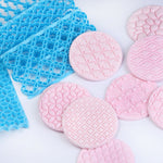 2 Stück Kuchen Fondant Werkzeug Herzförmige Diamant Textur Karomuster Überführung Quyi Siegel Druckform