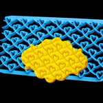 2 Stück Kuchen Fondant Werkzeug Herzförmige Diamant Textur Karomuster Überführung Quyi Siegel Druckform