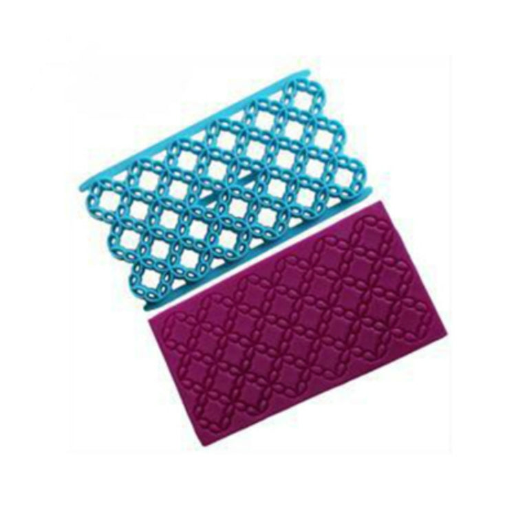2 Stück Kuchen Fondant Werkzeug Herzförmige Diamant Textur Karomuster Überführung Quyi Siegel Druckform
