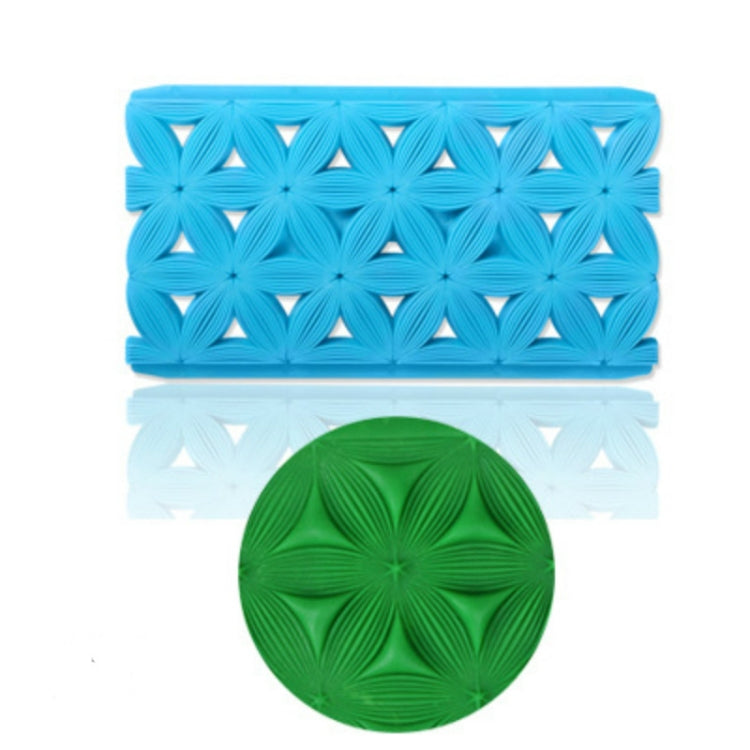 2 Stück Kuchen Fondant Werkzeug Herzförmige Diamant Textur Karomuster Überführung Quyi Siegel Druckform