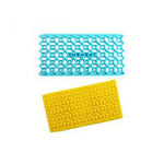 2 Stück Kuchen Fondant Werkzeug Herzförmige Diamant Textur Karomuster Überführung Quyi Siegel Druckform