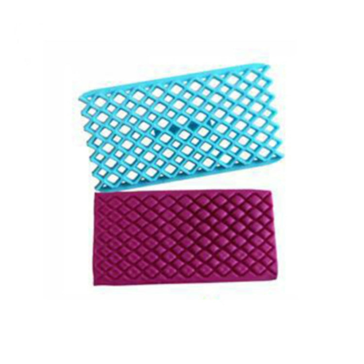 2 Stück Kuchen Fondant Werkzeug Herzförmige Diamant Textur Karomuster Überführung Quyi Siegel Druckform