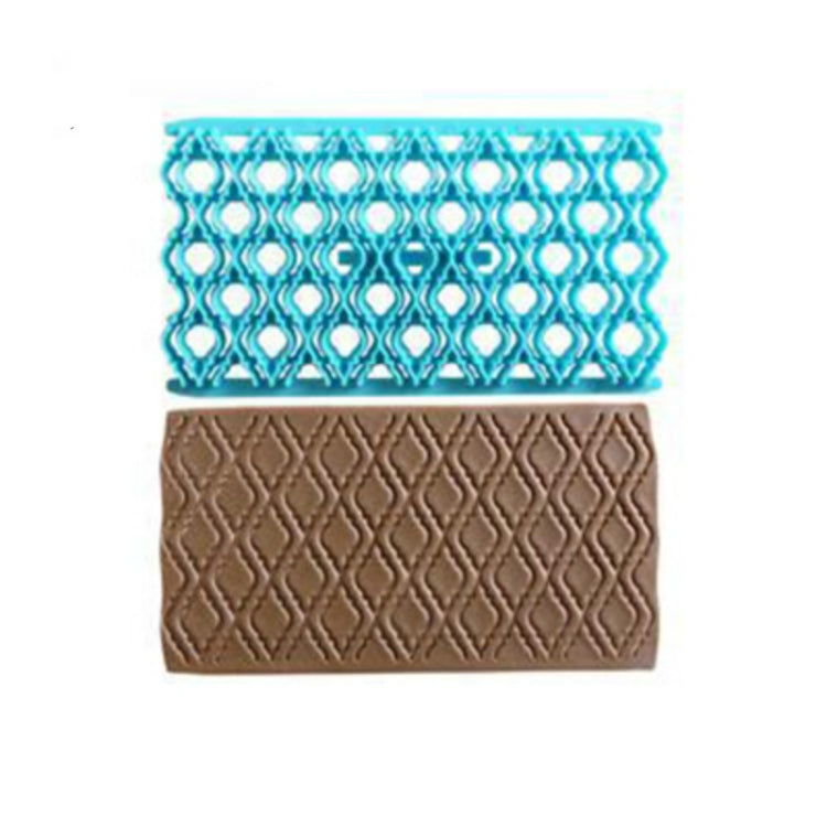 2 Stück Kuchen Fondant Werkzeug Herzförmige Diamant Textur Karomuster Überführung Quyi Siegel Druckform