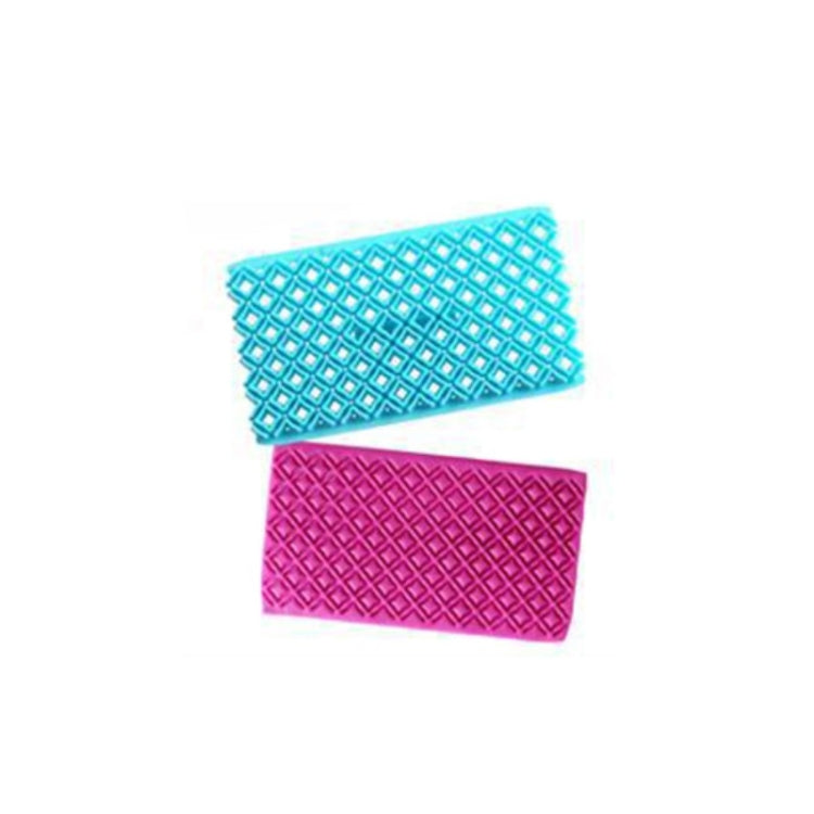 2 Stück Kuchen Fondant Werkzeug Herzförmige Diamant Textur Karomuster Überführung Quyi Siegel Druckform