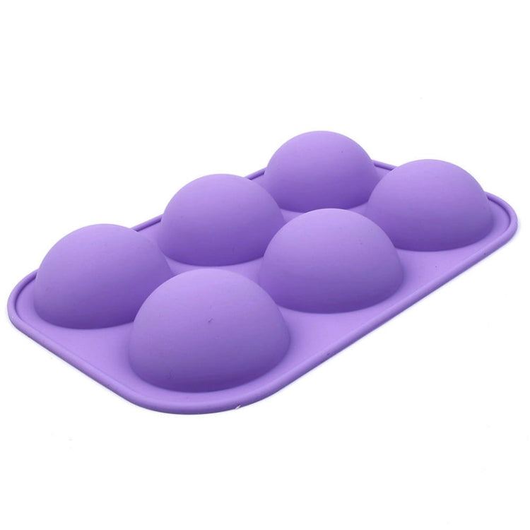 2 Stücke 6er kleiner halbkreisförmiger Silikon-Kuchenform, Gelee-Duftkerzen-Gipsform, klein halbkreisförmig