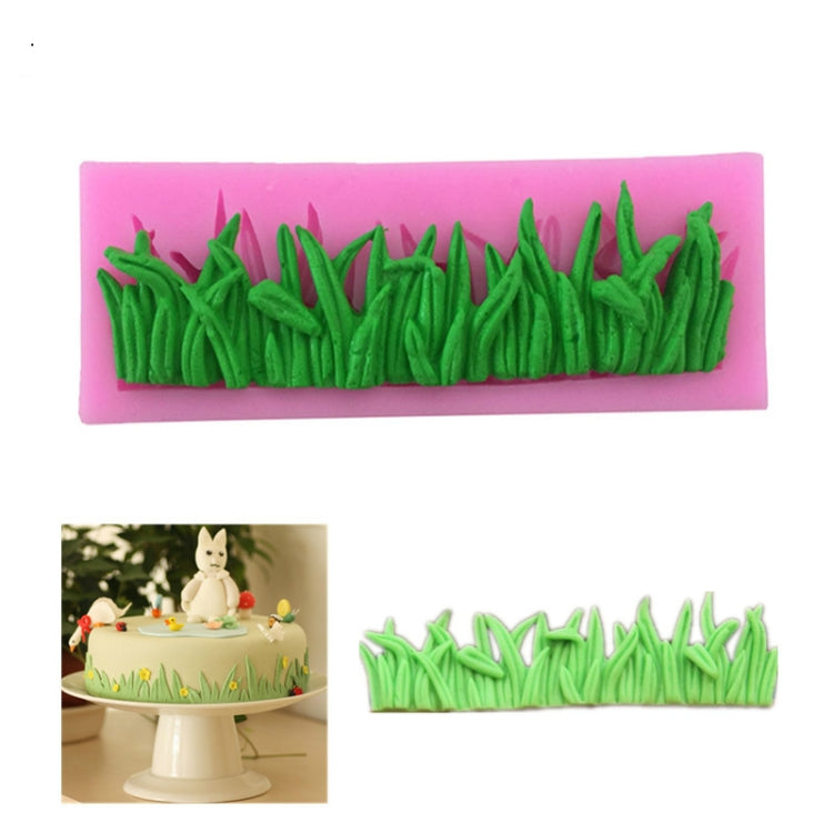 2 Stück Gras-Dekoration Flüssigsilikonform, Fondantkuchenform, Grasform