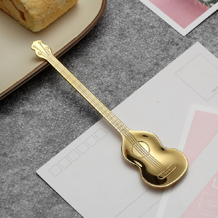 Kaffeerührlöffel aus Edelstahl, kreativer Musikinstrumente-förmiger Löffel, Gitarre Silber, Oktagon Silber, Laute Silber, Yueqin Silber, Gitarre Titangold, Oktagon Titangold, Laute Titangold, Yueqin Titangold, Gitarre Roségold