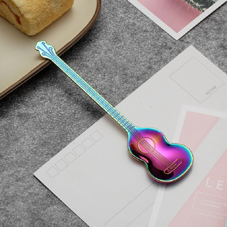 Kaffeerührlöffel aus Edelstahl, kreativer Musikinstrumente-förmiger Löffel, Gitarre Silber, Oktagon Silber, Laute Silber, Yueqin Silber, Gitarre Titangold, Oktagon Titangold, Laute Titangold, Yueqin Titangold, Gitarre Roségold