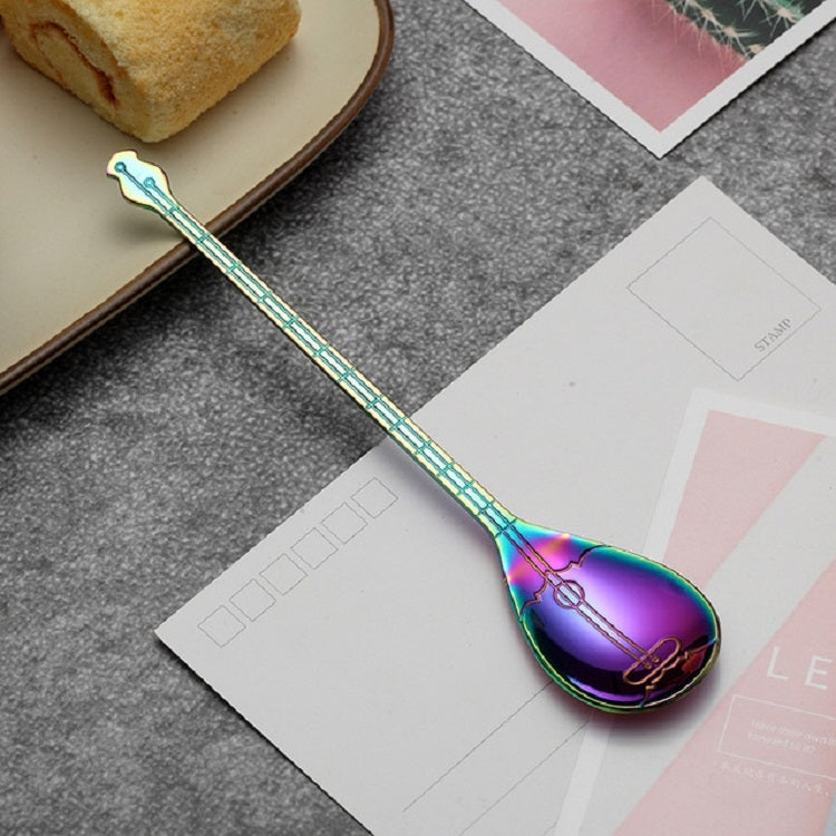 Kaffeerührlöffel aus Edelstahl, kreativer Musikinstrumente-förmiger Löffel, Gitarre Silber, Oktagon Silber, Laute Silber, Yueqin Silber, Gitarre Titangold, Oktagon Titangold, Laute Titangold, Yueqin Titangold, Gitarre Roségold