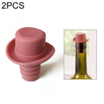 Silikagel-Zylinderhut Frischweinkorken Cruet Rotweinstopfen, 2 Stück Hütchenform (Braun), 2 Stück Hütchenform (Schwarz), 2 Stück Hütchenform (Rotwein), 2 Stück Hütchenform (Gelb), 2 Stück Hütchenform (Rosenrot), 2 Stück Hütchenform (Rot)
