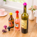 Silikagel-Zylinderhut Frischweinkorken Cruet Rotweinstopfen, 2 Stück Hütchenform (Braun), 2 Stück Hütchenform (Schwarz), 2 Stück Hütchenform (Rotwein), 2 Stück Hütchenform (Gelb), 2 Stück Hütchenform (Rosenrot), 2 Stück Hütchenform (Rot)