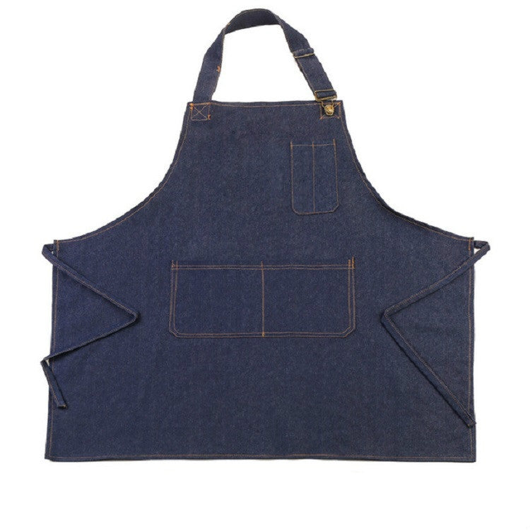 Halter-Denim-Schürze verstellbar