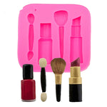 2 Stücke Lippenstift Augenbrauenstift Make-up Werkzeug Form Silikon Fondant Kuchenform Schokoladenform Tonform, Augenbrauenstift Form