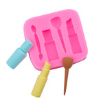 2 Stücke Lippenstift Augenbrauenstift Make-up Werkzeug Form Silikon Fondant Kuchenform Schokoladenform Tonform, Augenbrauenstift Form