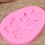 2 Stück Simulation Schmetterling Fondant Silikonform Handgemachte Seife DIY Kuchen Dekorieren Schokolade Spitze Backwerkzeuge, 2 Stück