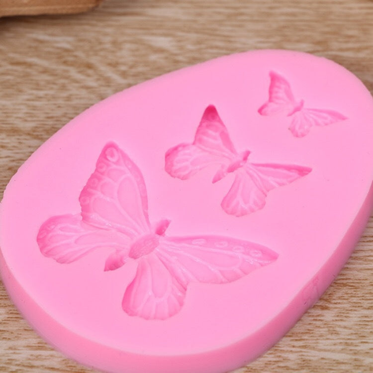 2 Stück Simulation Schmetterling Fondant Silikonform Handgemachte Seife DIY Kuchen Dekorieren Schokolade Spitze Backwerkzeuge, 2 Stück