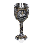 3D Wikinger Schädel Kaffee Bier Krug Schädel Becher Bier Wein Geschenk Edelstahl Ritter Dekorative Tasse für Männer, Kelch, Becher
