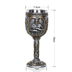 3D Wikinger Schädel Kaffee Bier Krug Schädel Becher Bier Wein Geschenk Edelstahl Ritter Dekorative Tasse für Männer, Kelch, Becher