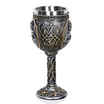 3D Wikinger Schädel Kaffee Bier Krug Schädel Becher Bier Wein Geschenk Edelstahl Ritter Dekorative Tasse für Männer, Kelch, Becher