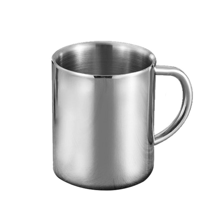 Doppelwandige Edelstahl-Kaffeetasse, tragbarer Thermobecher, Reisebecher, Kaffeekrug, Milch-Tee-Bierbecher, doppelte Büro-Wasserbecher, 220 ml, 300 ml, 400 ml