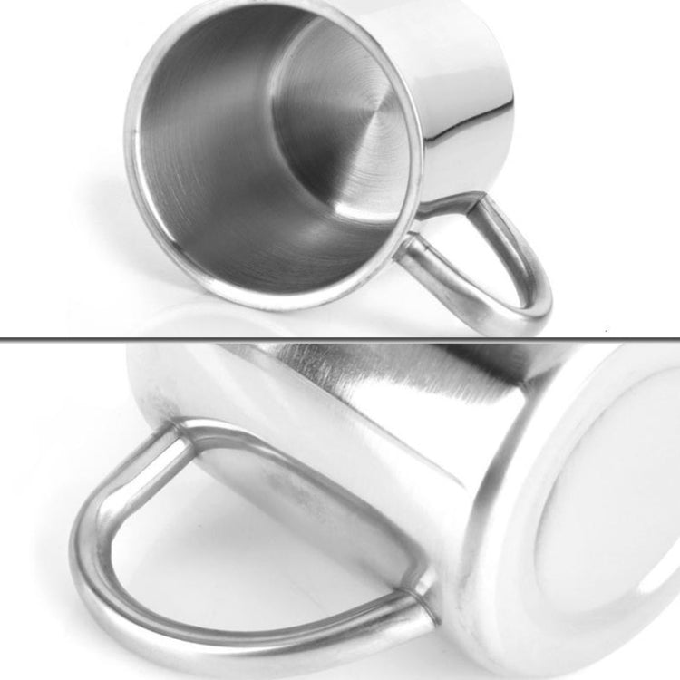Doppelwandige Edelstahl-Kaffeetasse, tragbarer Thermobecher, Reisebecher, Kaffeekrug, Milch-Tee-Bierbecher, doppelte Büro-Wasserbecher, 220 ml, 300 ml, 400 ml