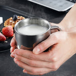 Doppelwandige Edelstahl-Kaffeetasse, tragbarer Thermobecher, Reisebecher, Kaffeekrug, Milch-Tee-Bierbecher, doppelte Büro-Wasserbecher, 220 ml, 300 ml, 400 ml
