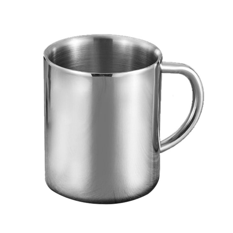 Doppelwandige Edelstahl-Kaffeetasse, tragbarer Thermobecher, Reisebecher, Kaffeekrug, Milch-Tee-Bierbecher, doppelte Büro-Wasserbecher, 220 ml, 300 ml, 400 ml