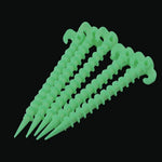 10 STK/Set Leuchtende Camping Vordach Zelt Bodenschrauben Heringe Hornnägel Outdoor Kletterzelt Kunststoffnägel Zeltzubehör