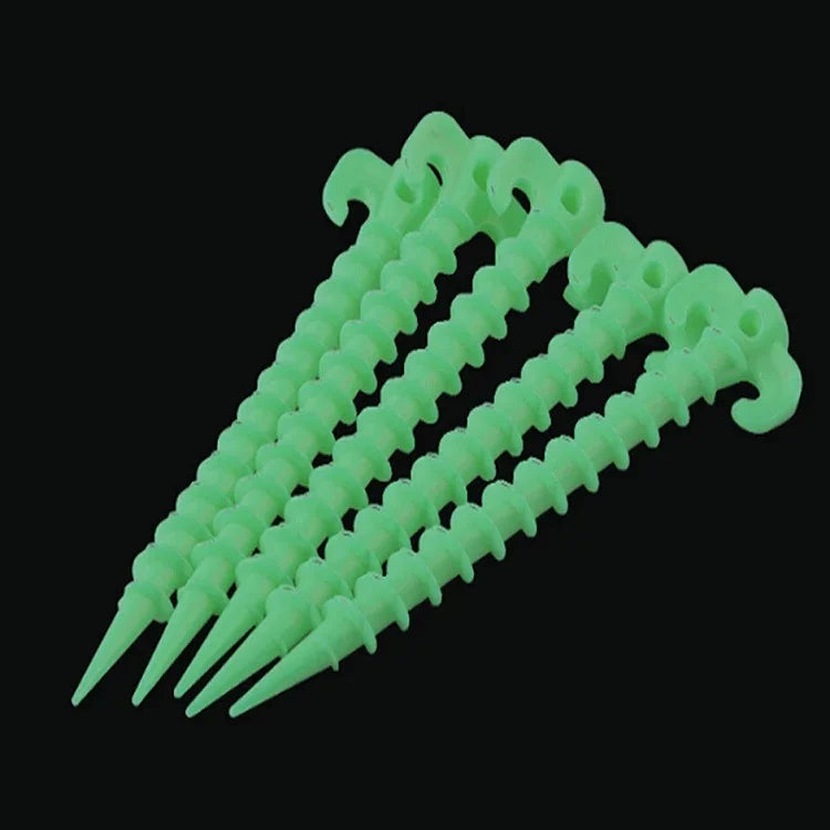 10 STK/Set Leuchtende Camping Vordach Zelt Bodenschrauben Heringe Hornnägel Outdoor Kletterzelt Kunststoffnägel Zeltzubehör