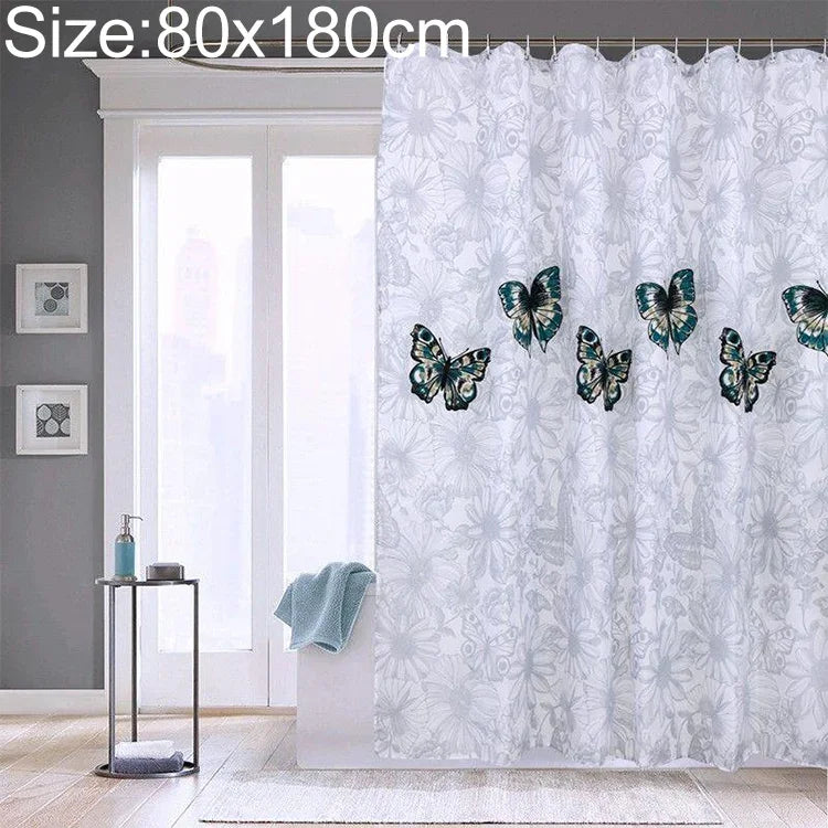 Wasserdichte Duschvorhänge Schmetterling aus Polyester, waschbar, 80x180cm, 120x180cm