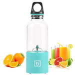 500 ml tragbarer Mini-Elektro-Entsafterbecher, USB-wiederaufladbarer Entsaftermixer, Shaker, Entsafter, Obst-Orangensaftpresse, 4-Klingen-Kopf Blau, 4-Klingen-Kopf Grün, 4-Klingen-Kopf Pink