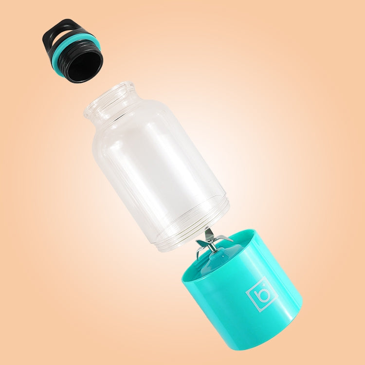 500 ml tragbarer Mini-Elektro-Entsafterbecher, USB-wiederaufladbarer Entsaftermixer, Shaker, Entsafter, Obst-Orangensaftpresse, 4-Klingen-Kopf Blau, 4-Klingen-Kopf Grün, 4-Klingen-Kopf Pink
