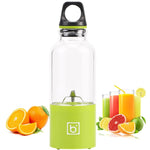 500 ml tragbarer Mini-Elektro-Entsafterbecher, USB-wiederaufladbarer Entsaftermixer, Shaker, Entsafter, Obst-Orangensaftpresse, 4-Klingen-Kopf Blau, 4-Klingen-Kopf Grün, 4-Klingen-Kopf Pink