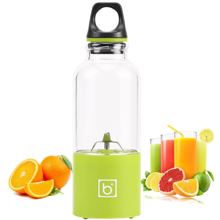 500 ml tragbarer Mini-Elektro-Entsafterbecher, USB-wiederaufladbarer Entsaftermixer, Shaker, Entsafter, Obst-Orangensaftpresse, 4-Klingen-Kopf Blau, 4-Klingen-Kopf Grün, 4-Klingen-Kopf Pink
