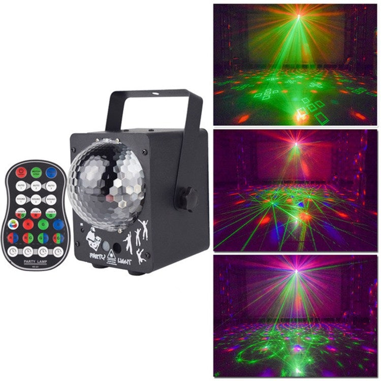 18W 60 Muster Kristall Magische Kugel Laserlicht Haushalt LED Bunte Sternenhimmel Projektionslichter Sprachgesteuerte Bühnenlichter, US-Stecker, UK-Stecker, AU-Stecker, EU-Stecker
