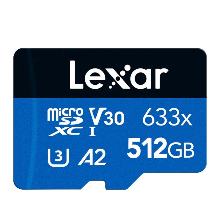 Lexar 633x 512GB Hochgeschwindigkeits-Flash-Speicherkarte für Sportkameras, Mobiltelefone, Auto-Fahrrekorder, 512GB