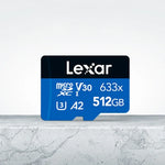 Lexar 633x 512GB Hochgeschwindigkeits-Flash-Speicherkarte für Sportkameras, Mobiltelefone, Auto-Fahrrekorder, 512GB