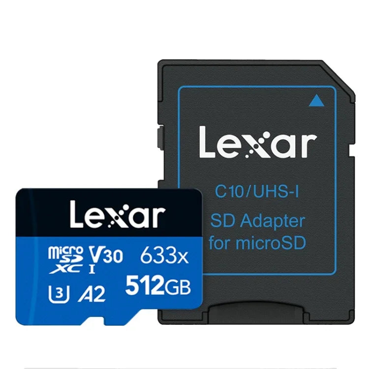 Lexar 633x 512GB Hochgeschwindigkeits-Flash-Speicherkarte für Sportkameras, Mobiltelefone, Auto-Fahrrekorder, 512GB