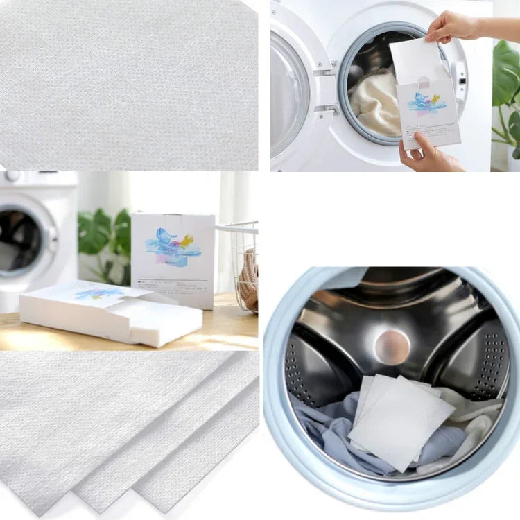 120 Stück / 5 Schachteln Anti-Kreuzfärbe-Farbabsorptionsfolie für Kleidung, 5 Schachteln