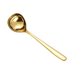 Saucenlöffel aus Edelstahl, kreativer Löffel mit großem Kopf und langem Griff, Gold, Roségold, Bunt, Schwarz