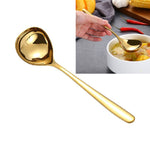 Saucenlöffel aus Edelstahl, kreativer Löffel mit großem Kopf und langem Griff, Gold, Roségold, Bunt, Schwarz