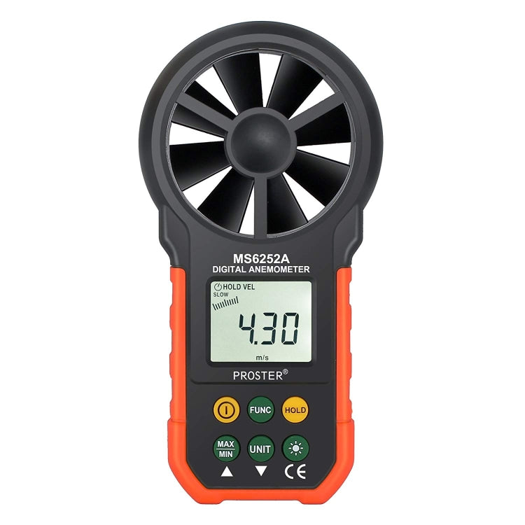 PEAKMETER hochpräzises Digitalanzeige Windgeschwindigkeit Luftvolumen Messgerät, MS6252A Windgeschwindigkeit, Luftvolumen, MS6252B Temperatur, Feuchtigkeit, USB
