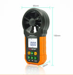 PEAKMETER hochpräzises Digitalanzeige Windgeschwindigkeit Luftvolumen Messgerät, MS6252A Windgeschwindigkeit, Luftvolumen, MS6252B Temperatur, Feuchtigkeit, USB