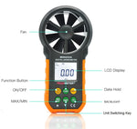 PEAKMETER hochpräzises Digitalanzeige Windgeschwindigkeit Luftvolumen Messgerät, MS6252A Windgeschwindigkeit, Luftvolumen, MS6252B Temperatur, Feuchtigkeit, USB