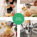 Manuelle Edelstahl-Saftpresse für Kartoffeln, Obst und Gemüse, manueller Entsafter