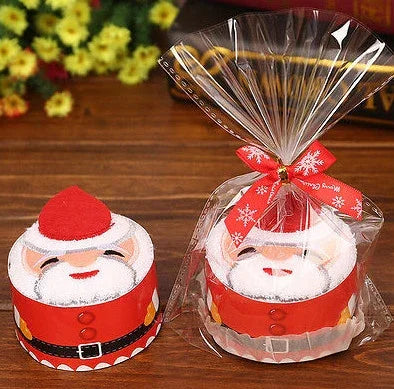 Weihnachten Kreative Kuchen-Handtuch Geschenk Waschlappen Weihnachten Süßes Handtuch Geschenke