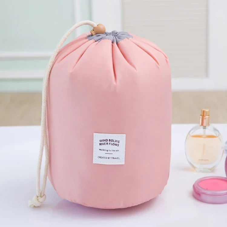 Kosmetiktasche mit großem Fassungsvermögen, Reise-Waschtasche, wasserdichte Aufbewahrungstasche für Outdoor-Aktivitäten, zylindrischer Waschbeutel
