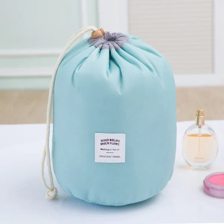 Kosmetiktasche mit großem Fassungsvermögen, Reise-Waschtasche, wasserdichte Aufbewahrungstasche für Outdoor-Aktivitäten, zylindrischer Waschbeutel